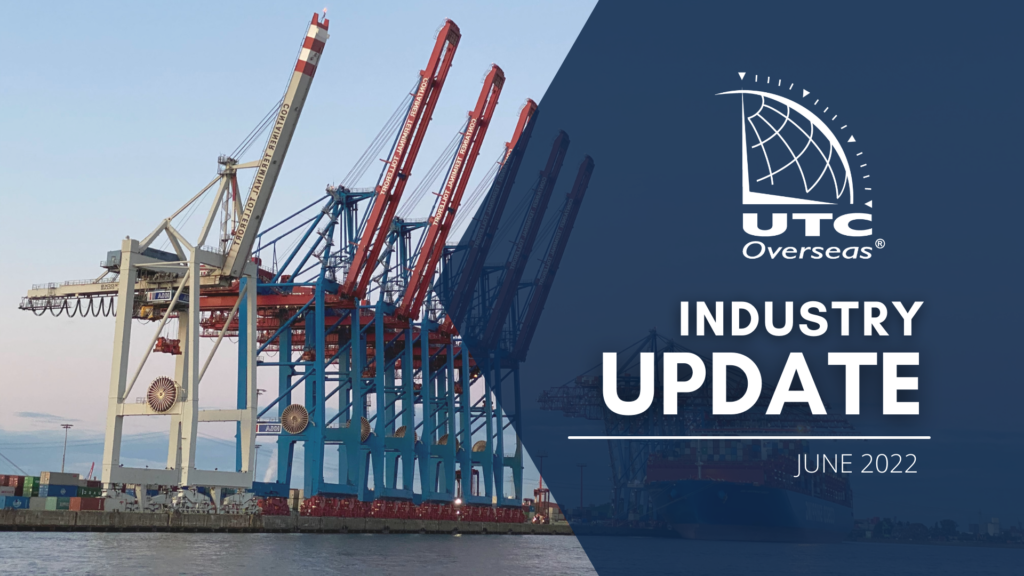 UTC Overseas Industry Update April 2022: Global trade is shifting, and it's getting more difficult to transport cargo from Point A to Point B. Here's 5 things you need to know today.