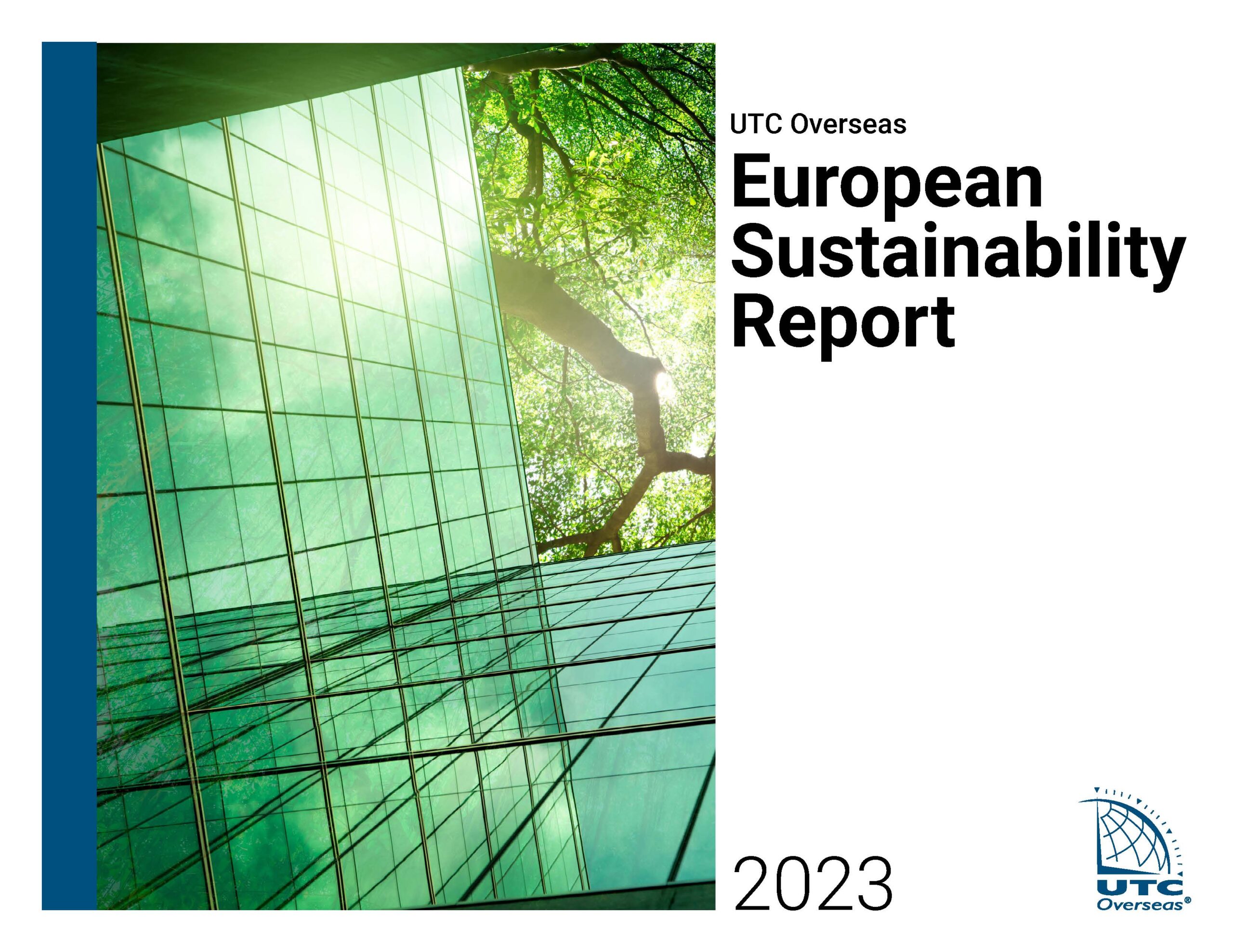 Featured image showing the cover of UTC's 2023 Sustainability Report