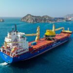 Featured image showing UTC Overseas transporting an SPM CALM Buoy from Dubai to Colombia