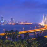 Beautiful evening at The Bandra–Worli Sea Link, Mumbai India