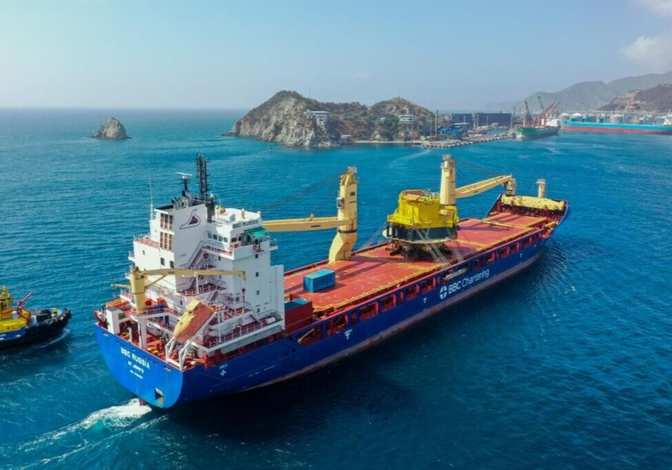 Featured image showing UTC Overseas transporting an SPM CALM Buoy from Dubai to Colombia