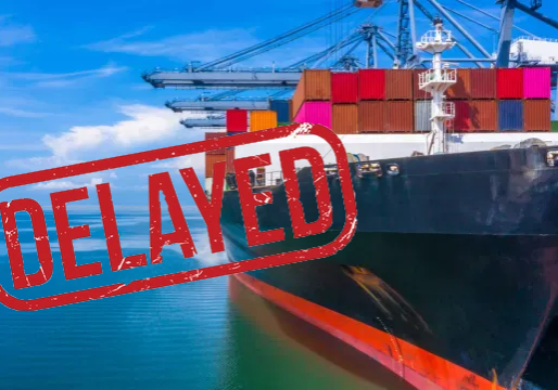 container ship delayed